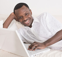 man with laptop